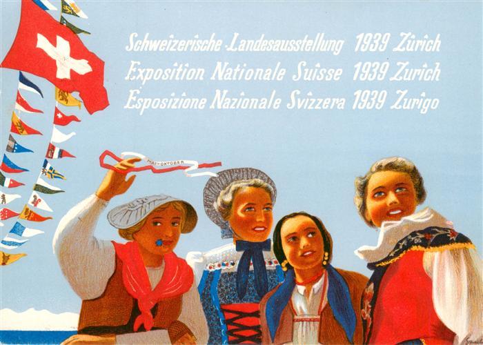 Landesausstellung Zuerich 1939 Trachten Schweiz