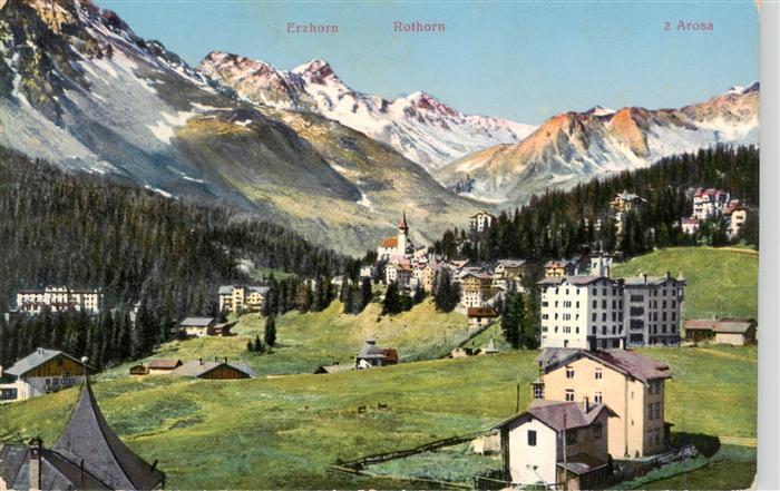 AROSA GR Panorama Blick gegen Erzhorn Rothorn Alpenpanorama