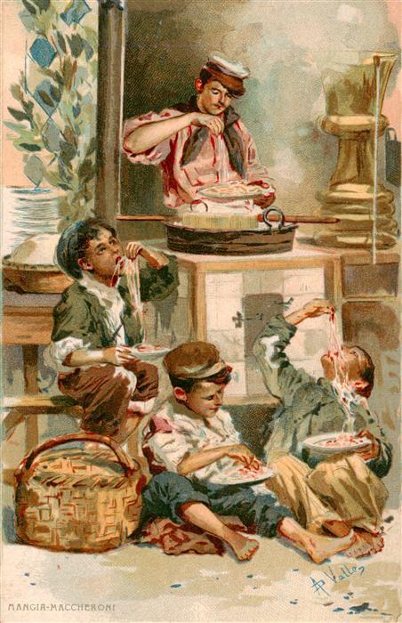 Neapel NAPOLI Naples IT Mangia-Macchekoni Kuenstlerkarte