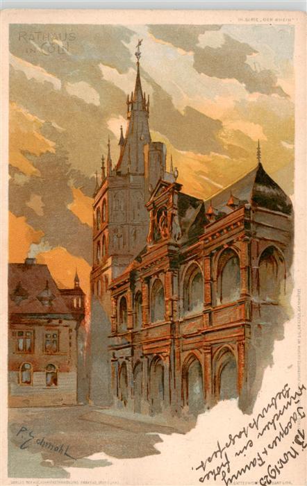 Schmohl P. Kuenstlerlitho Kuenstlerkarte