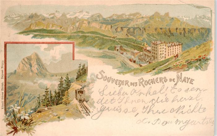 Rochers de Naye VD Panorama Berghotel Litho