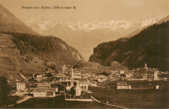 Berguen Bravuogn GR Gesamtansicht Alpen