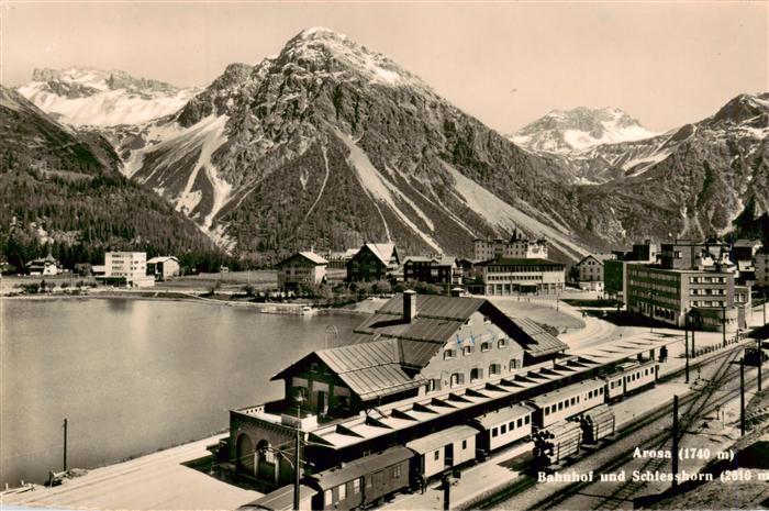 AROSA GR Bahnhof und Schiesshorn Plessur-Alpen