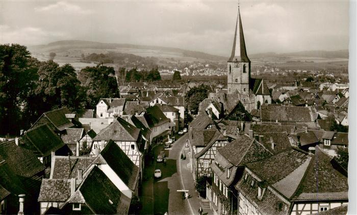 Michelstadt Stadtpanorama Braunstrasse Kirche