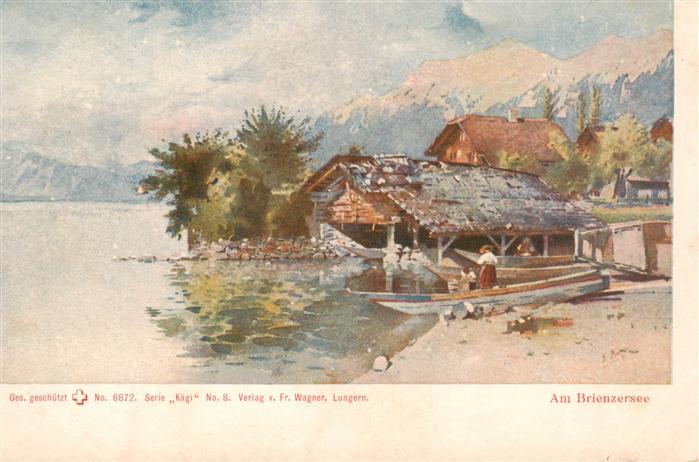 Brienz Brienzersee BE Partie am Brienzersee Kuenstlerkarte