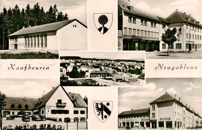 Neugablonz Kaufbeuren Gebaeude Stadtzentrum Panorama Hotel Restaurant Gablonzer