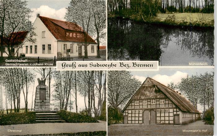 Sudweyhe Bremen Gastwirtschaft Geschmischtwaren Muehlenteich Ehrenmal Moormann's