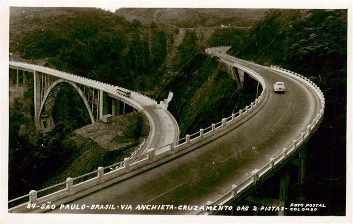 SAO PAULO Brazil Via Anchieta cruzamento das 2 pistas