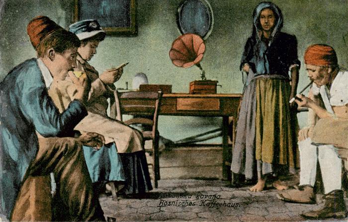 Bosnien Herzegowina Bosnia Bosnisches Kaffeehaus Kuenstlerkarte