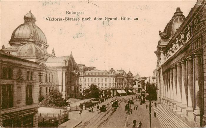 Bukarest BUCARESTI Bucuresti RO Viktoria-Strasse Blick zum Grand Hotel