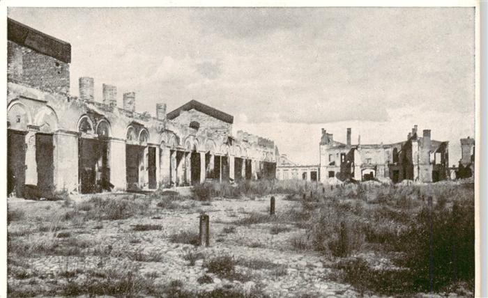 Brest -Litowsk Belarus Weissrussland Zerstoerte Markthalle Feldpost