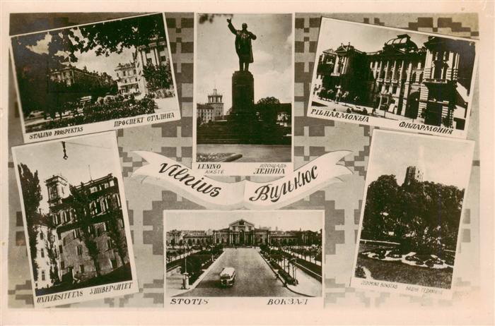 VILNIUS Wilna Wilno Lithuania Teilansichten Stadtzentrum Denkmal Schloss