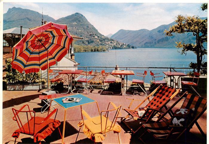 LUGANO Lago di Lugano TI Hotel Condor-Rigi Terrasse Luganersee