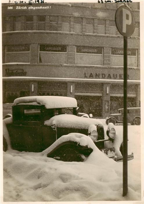 ZueRICH  ZH Eingeschneite Stadt