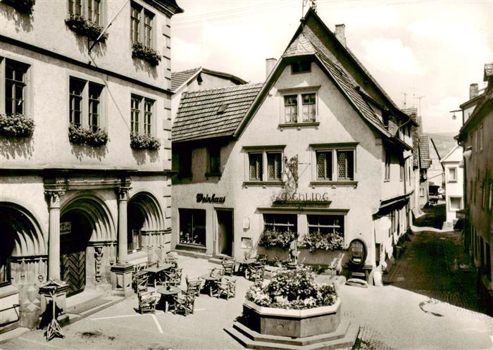 Lohr Main Weinhaus Mehling Brunnen Stadtzentrum