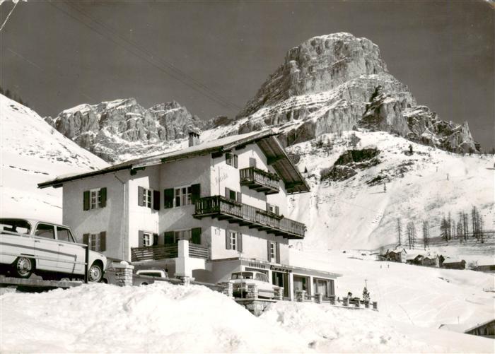 Colfosco in Badia Kolfuschg 1645m Dolomiti IT Pensione Florida Winterlandschaft