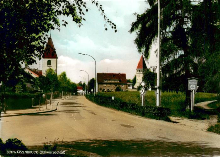 Schwarzenbruck Bayern Hauptstrasse Ortseinfahrt Kirche