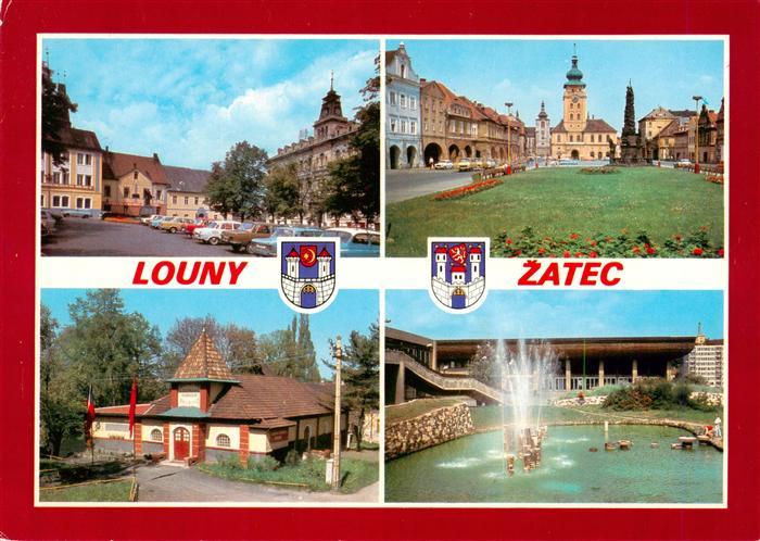 Louny Laun CZ Friedensplatz Puppentheater Zatec Platz Rathaus Haus der Kultur