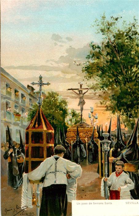 Sevilla Andalucia ES Un paso de Semana Santa Kuenstlerkarte