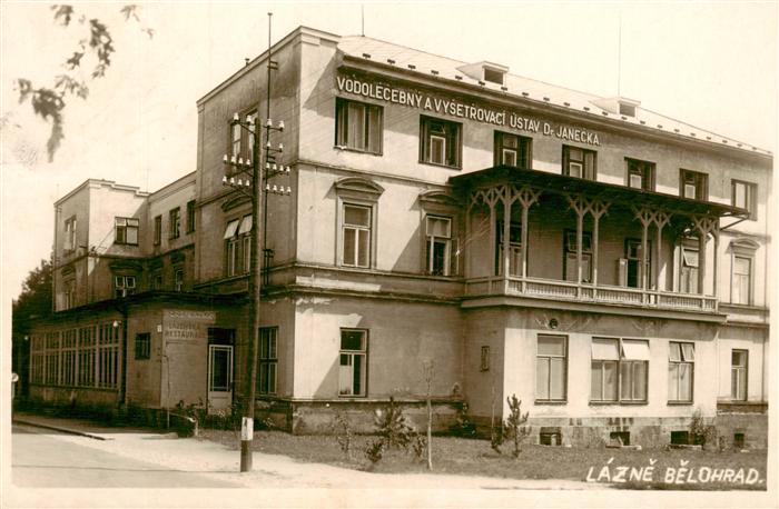 Lazne Belohrad Bad Bielohrad CZ Vodolecebny a Vysetrovaci Ustav D. Janecka