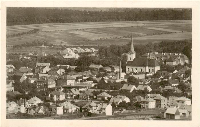 Bystrice pod Hostynem Bistritz am Hostein CZ Ansicht mit Kirche