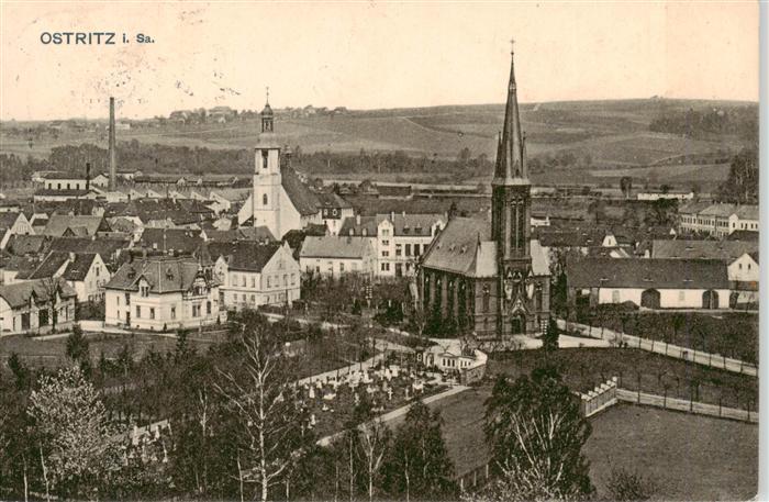 Ostritz Sachsen Ortsansicht mit Kirchen