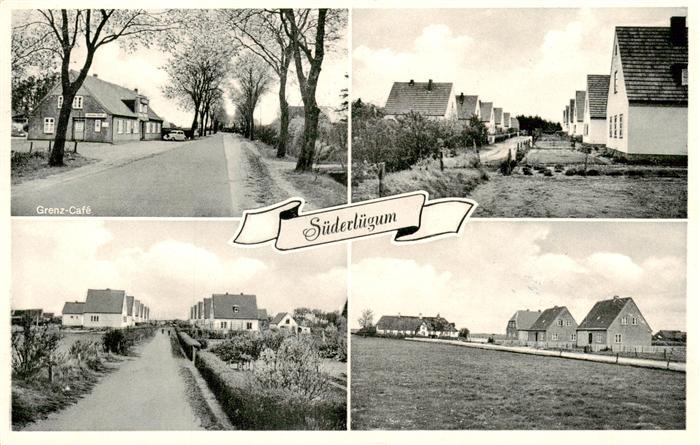 Suederluegum Schleswig-Holstein Grenz-Café Teilansichten