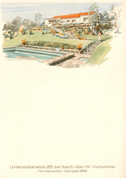 Untensiebeneick Haus Goerens Swimming Pool Kuenstlerkarte