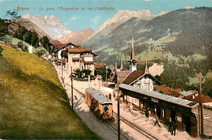 Gryon VD La gare l'Argentine et les Diablerets