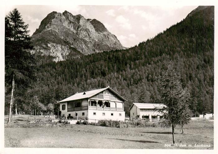 St Jon Scuol Schuls GR Meierei Blick gegen Lischana