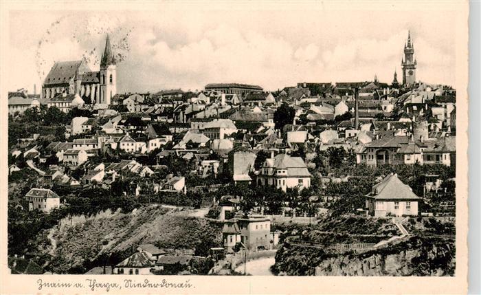 Znaim Znojmo CZ Stadtpanorama mit Kirche