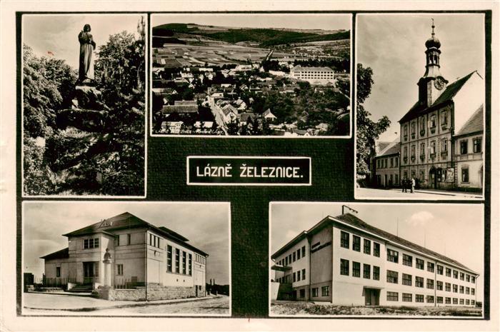 Lazne Zeleznice Eisenstadtel CZ Statue Stadtpanorama Motive Zentrum