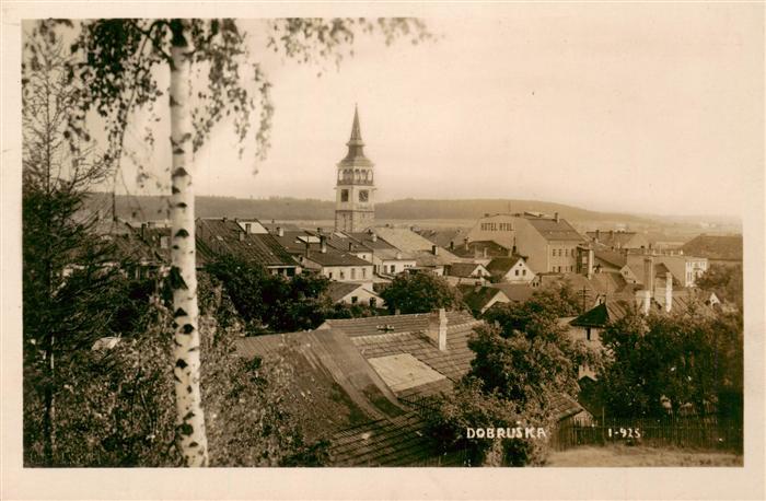 Dobruska Gutenfeld CZ Ortsansicht mit Kirche