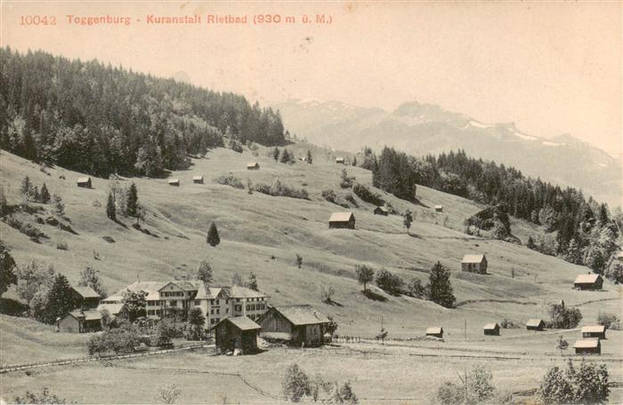 Toggenburg SG Panorama Kuranstalt Rietbad Alpen