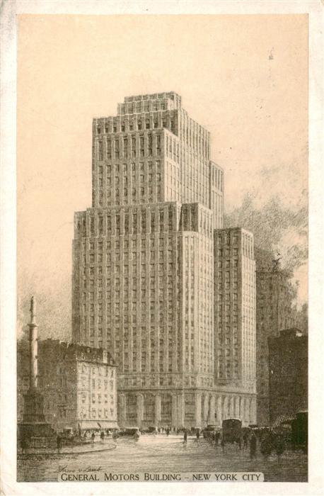 NEW YORK City USA General Motors Building Illustration