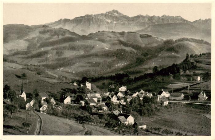 Oberhelfenschwil SG Gesamtansicht mit Alpenpanorama