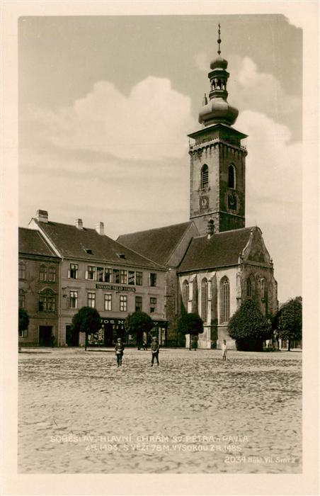 Sobeslav Sobeslau Sobieslau CZ Marktplatz Kirche