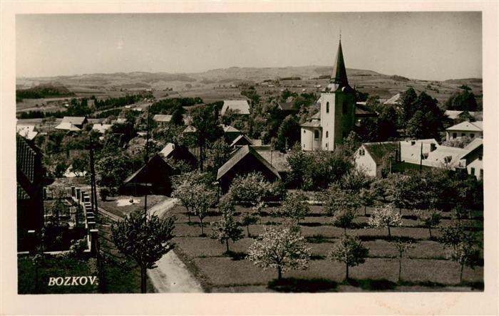 Bozkov Boskau Semily Semil CZ Ortsansicht mit Kirche