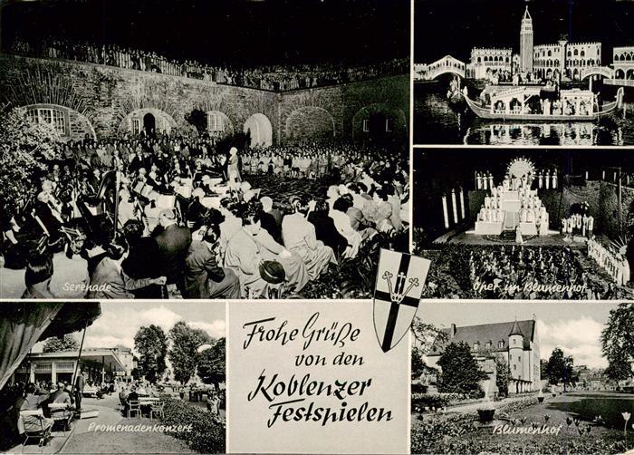KOBLENZ  Rhein Koblenzer Festspiele Promenadenkonzert Serenade Opfer Blumenhof