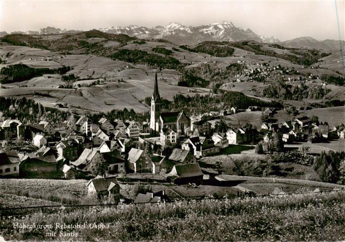 Rehetobel Panorama Blick gegen Saentis Appenzeller Alpen