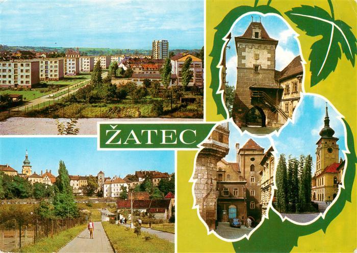Zatec Saaz CZ Wohnsiedlung Motive Altstadt