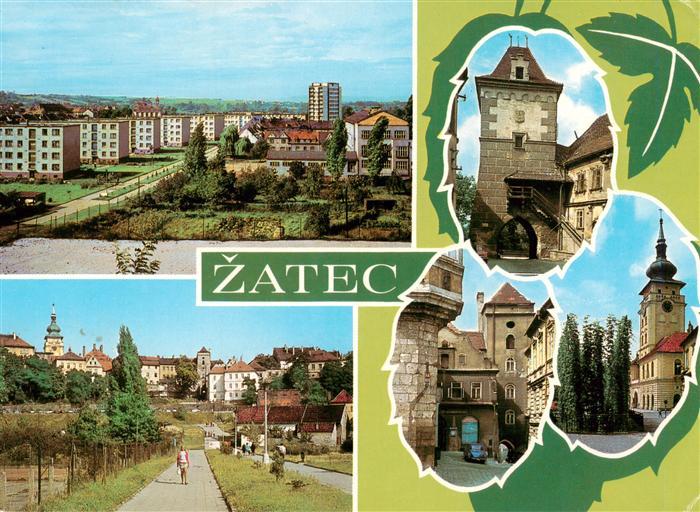 Zatec Saaz CZ Wohnsiedlung Motive Altstadt