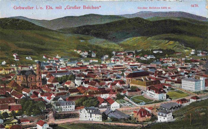 Gebweiler Guebwiler 68 Haut-Rhin Alsace Panorama Blick gegen Grossen Belchen