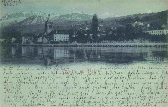 Evian-les-Bains 74 Ansicht vom Genfersee aus