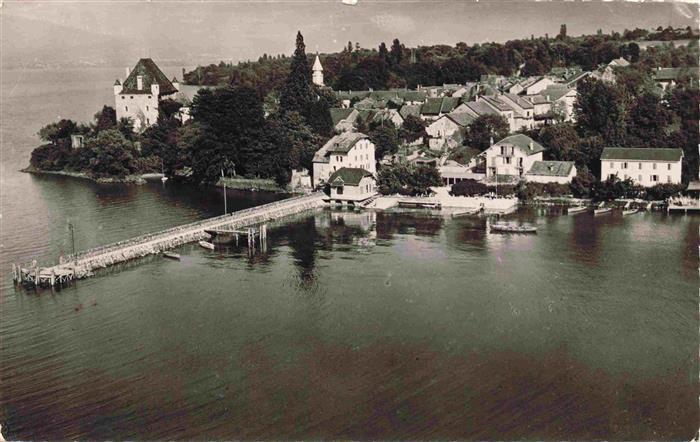 Yvoire 74 Haute-Savoie et le Lac Léman vue aérienne
