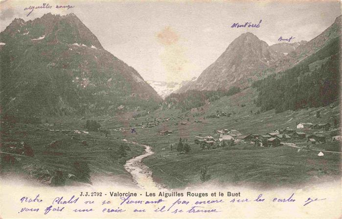Vallorcine Haute Savoie 74 Vue générale et les Aiguilles Rouges et le Buet