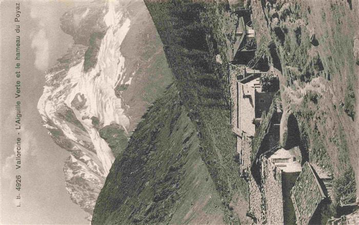 Vallorcine Haute Savoie 74 Aiguille Verte et le hameau du Poyaz