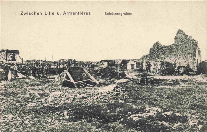 LILLE 59 Nord Schuetzengraben zwischen Lille und Armentières Westlicher Kriegssc