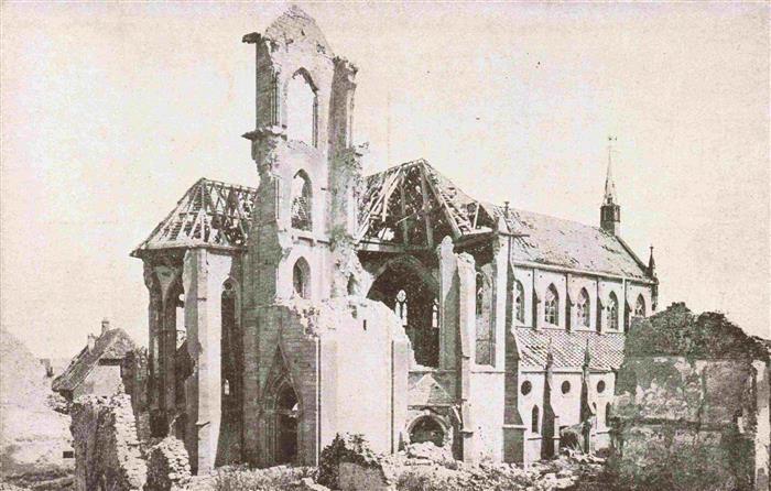 Cernay 68 Haut-Rhin Kirche Truemmer Kriegsschauplatz 1. Weltkrieg