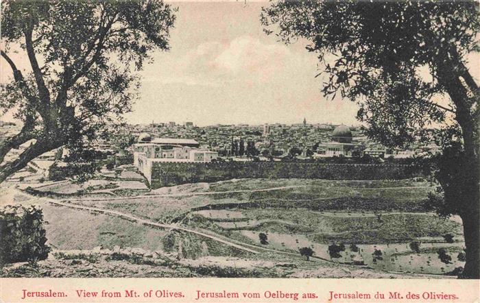 Jerusalem Yerushalayim Israel View from Mount of Olives Ansicht vom oelberg aus